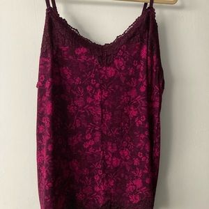 Maroon floral print lane Bryant camisole